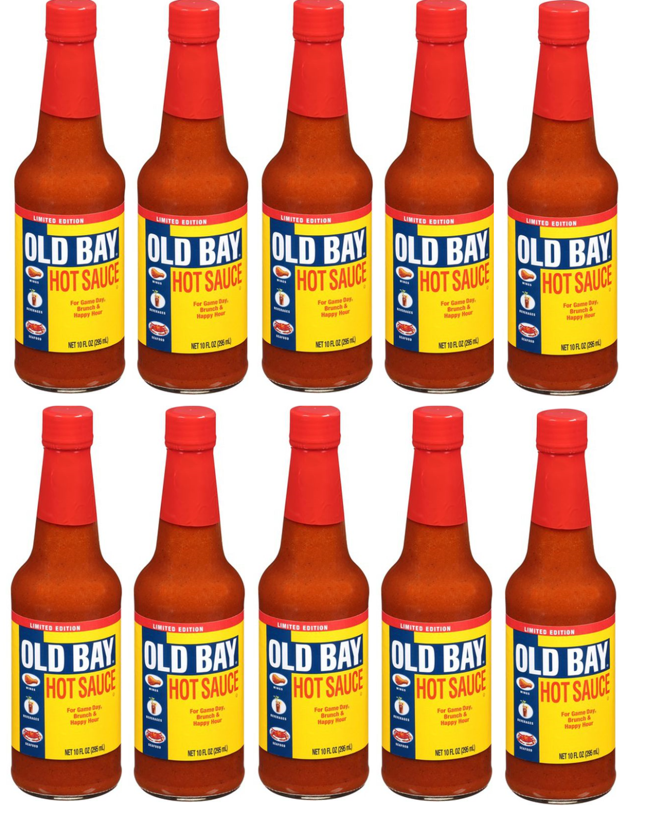 (10) Old Bay Hot Sauce 10oz Bottles Limited Edition Get ...
