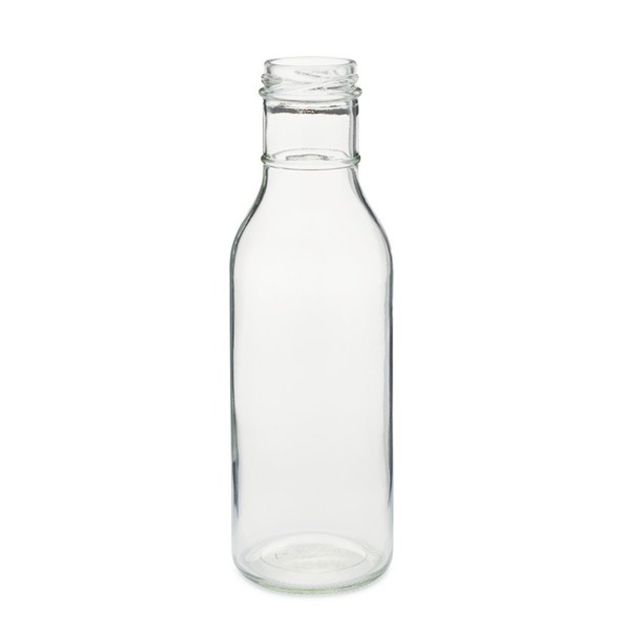 12 oz Clear Glass Long Neck Dressing &  Sauce Bottle