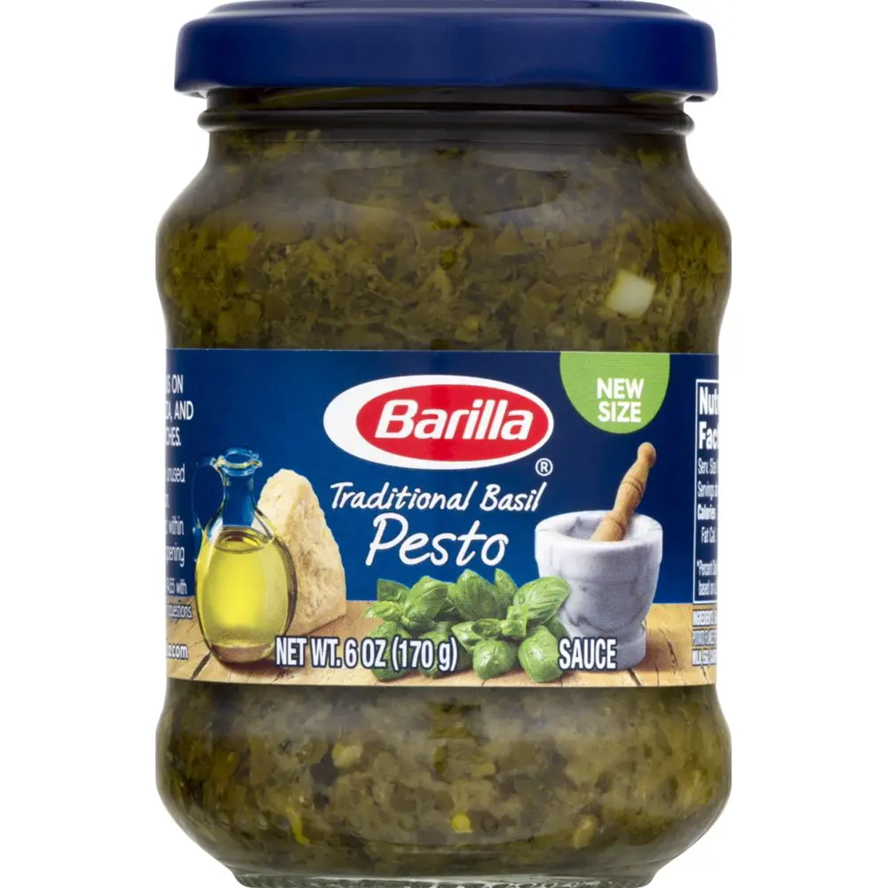 (2 Pack) Barilla Pasta Traditional Basil Pesto Sauce, 6.0 OZ