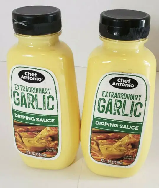 2 Pack Of Chef Antonio Extraordinary Garlic Dipping Sauce 12 oz Like ...