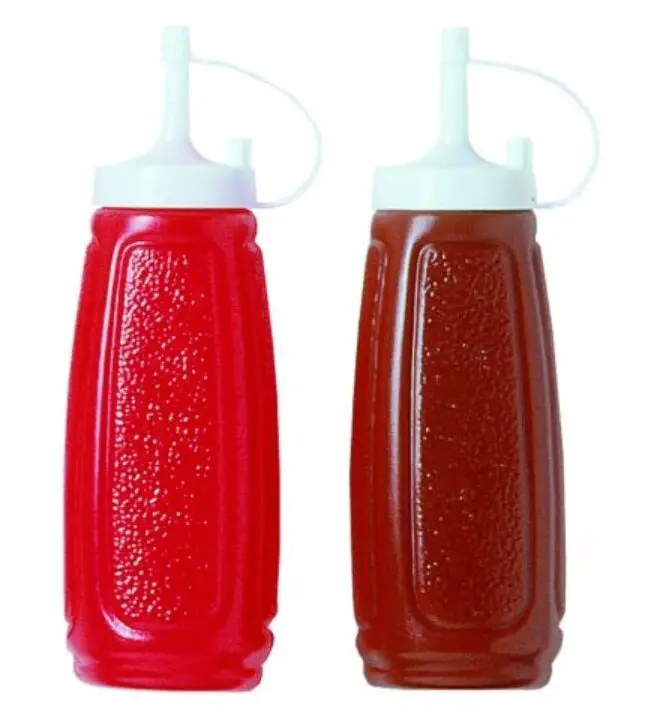 2 Sauce Bottles Plastic Bottles For Tomato Sauce &  Brown Sauce Squeezy ...