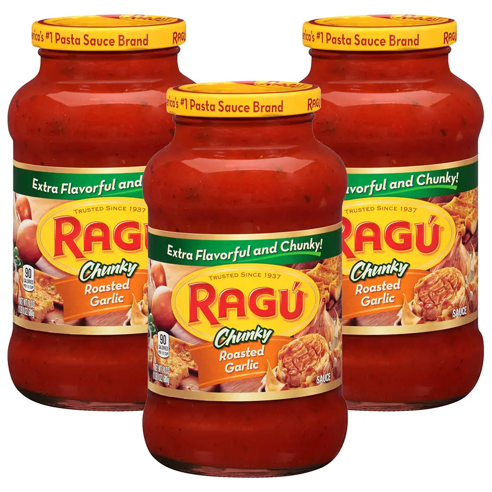 (3 Pack) Ragu Robusto Roasted Garlic Pasta Sauce 24 oz