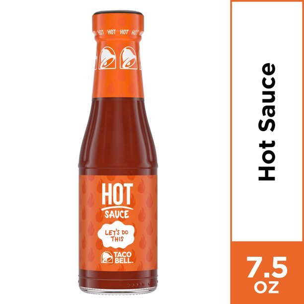 (3 Pack) Taco Bell Hot Sauce, 7.5 oz Bottle