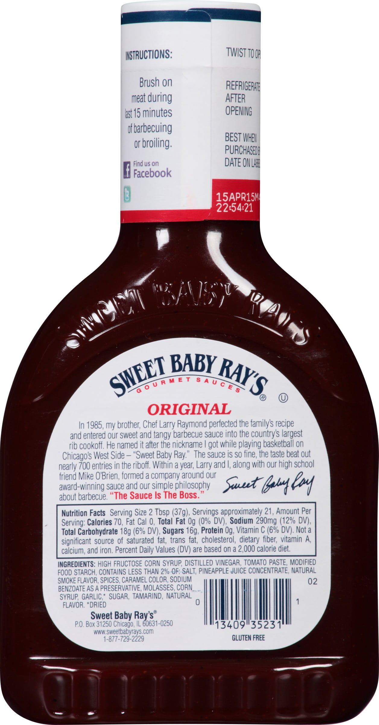 30 Sweet Baby Rays Ingredient Label