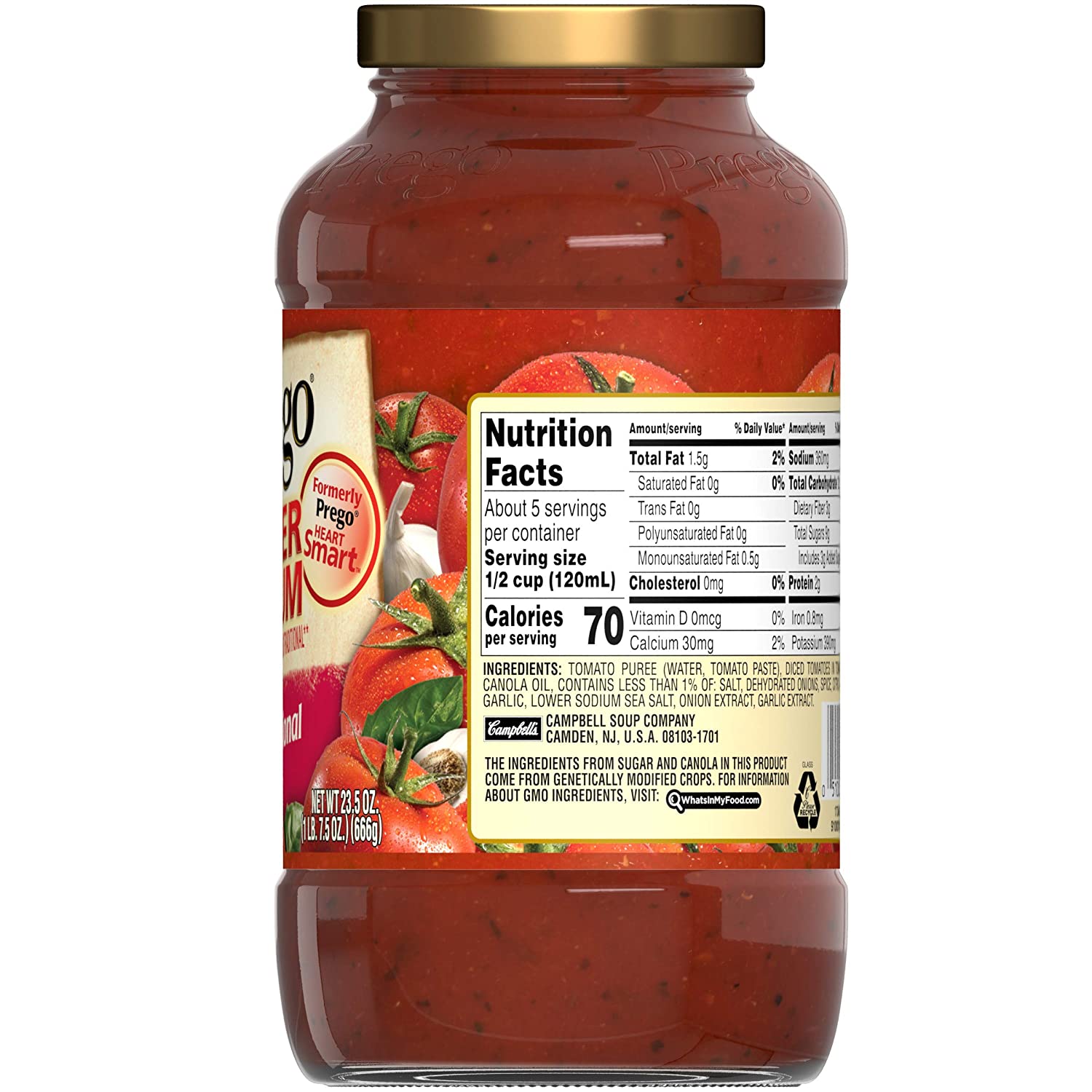 35 Prego Sauce Nutrition Label