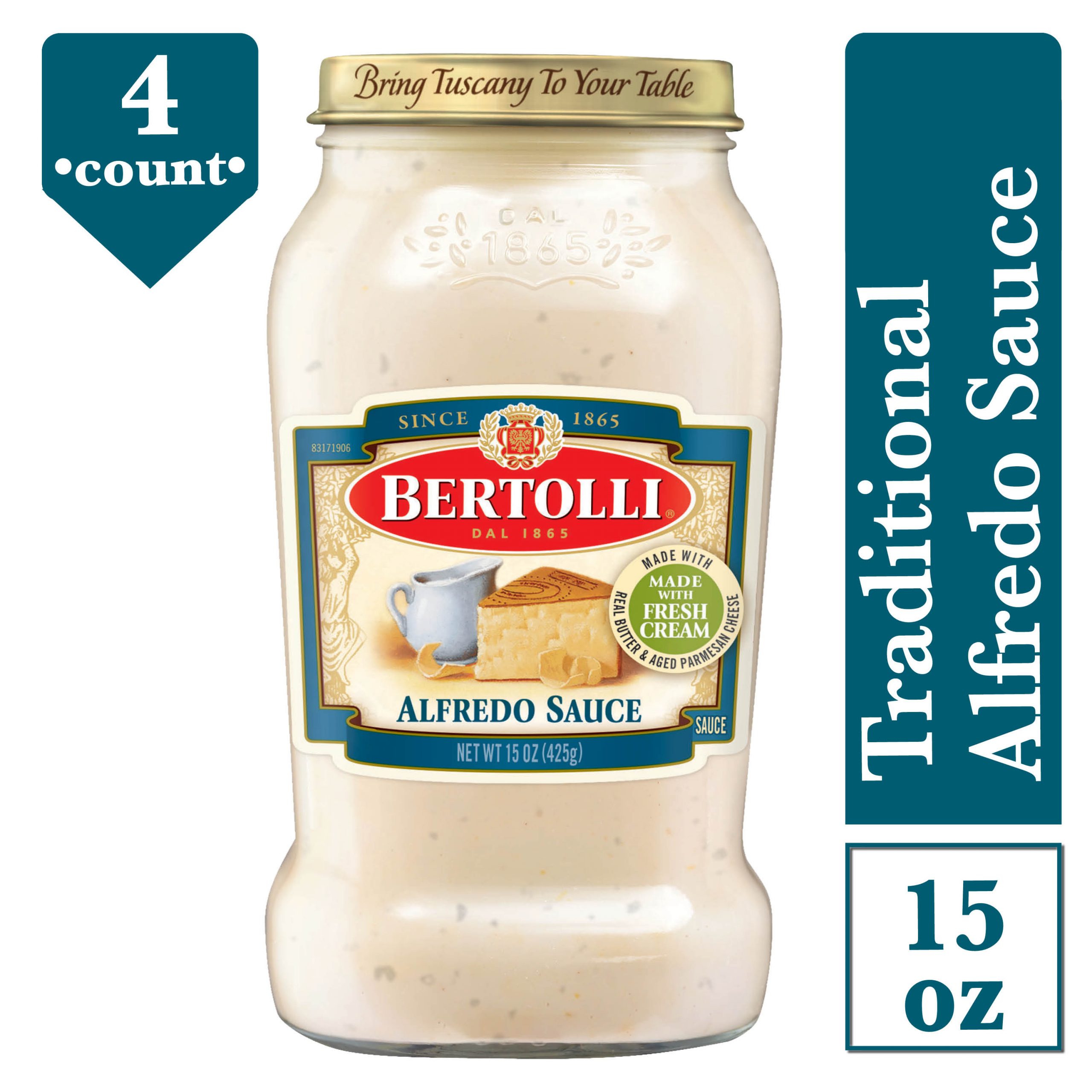 (4 Pack) Bertolli® Alfredo with Aged Parmesan Cheese Sauce, 15 oz ...