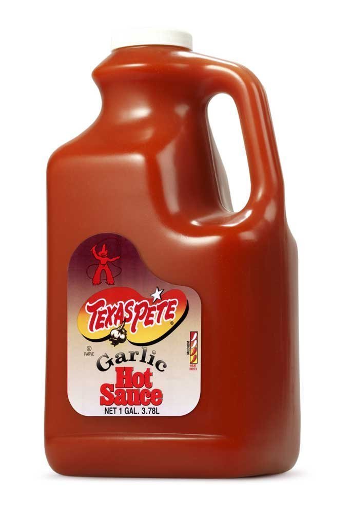 4 PACKS : Texas Pete Garlic Hot Sauce, 1 Gallon .