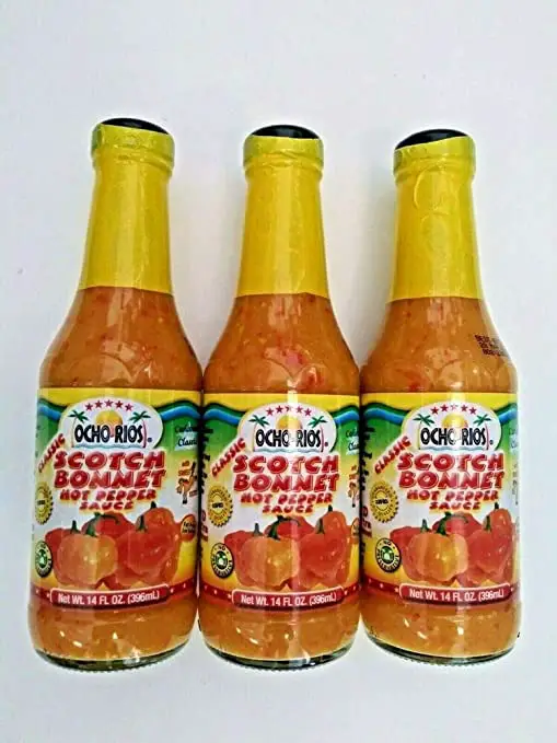 Amazon.com: Ocho Rios Scotch Bonnet Pepper Sauce 14oz, 3 pack: Kitchen ...