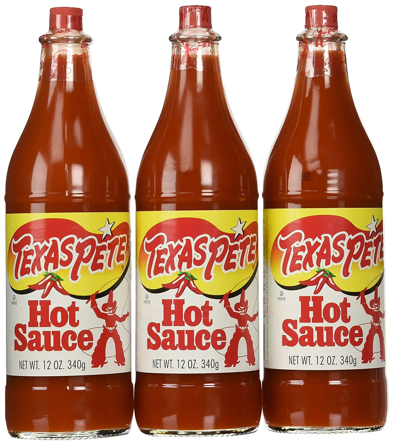 Amazon.com : Texas Pete Original Hot Sauce, 12 oz (3 Glass Bottles ...
