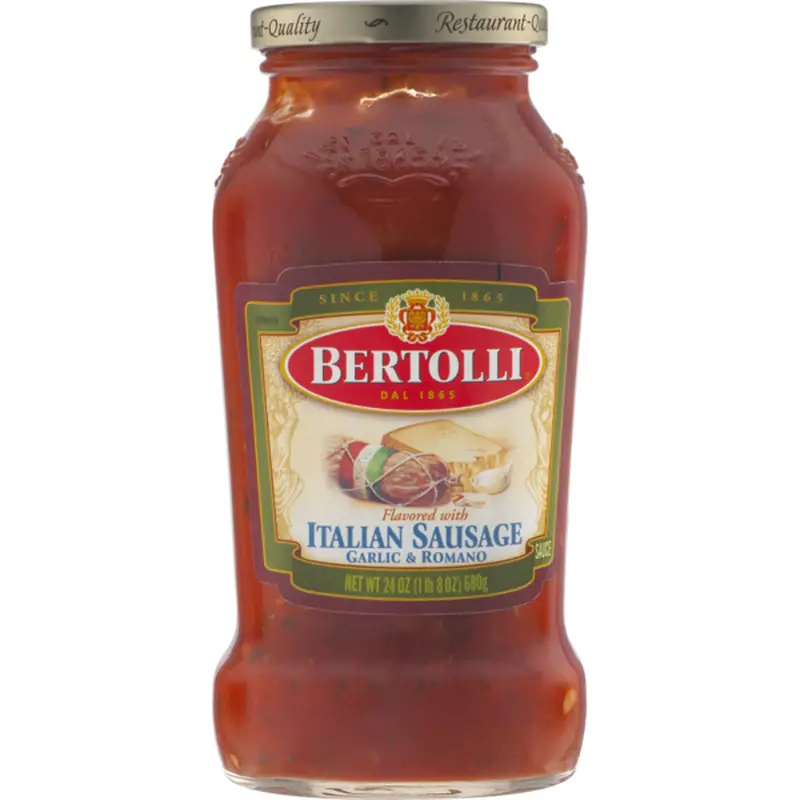 Bertolli Italian Sausage Garlic &  Romano Sauce (24 oz) from Food Lion ...