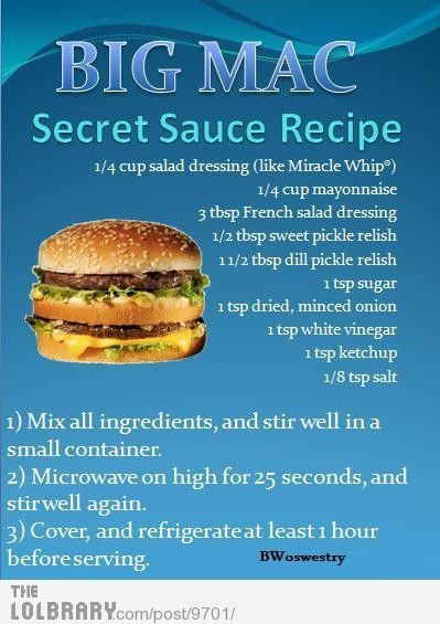Big Mac Sauce Recipe http://@Gabby Meriles Noriega WHAAT ...