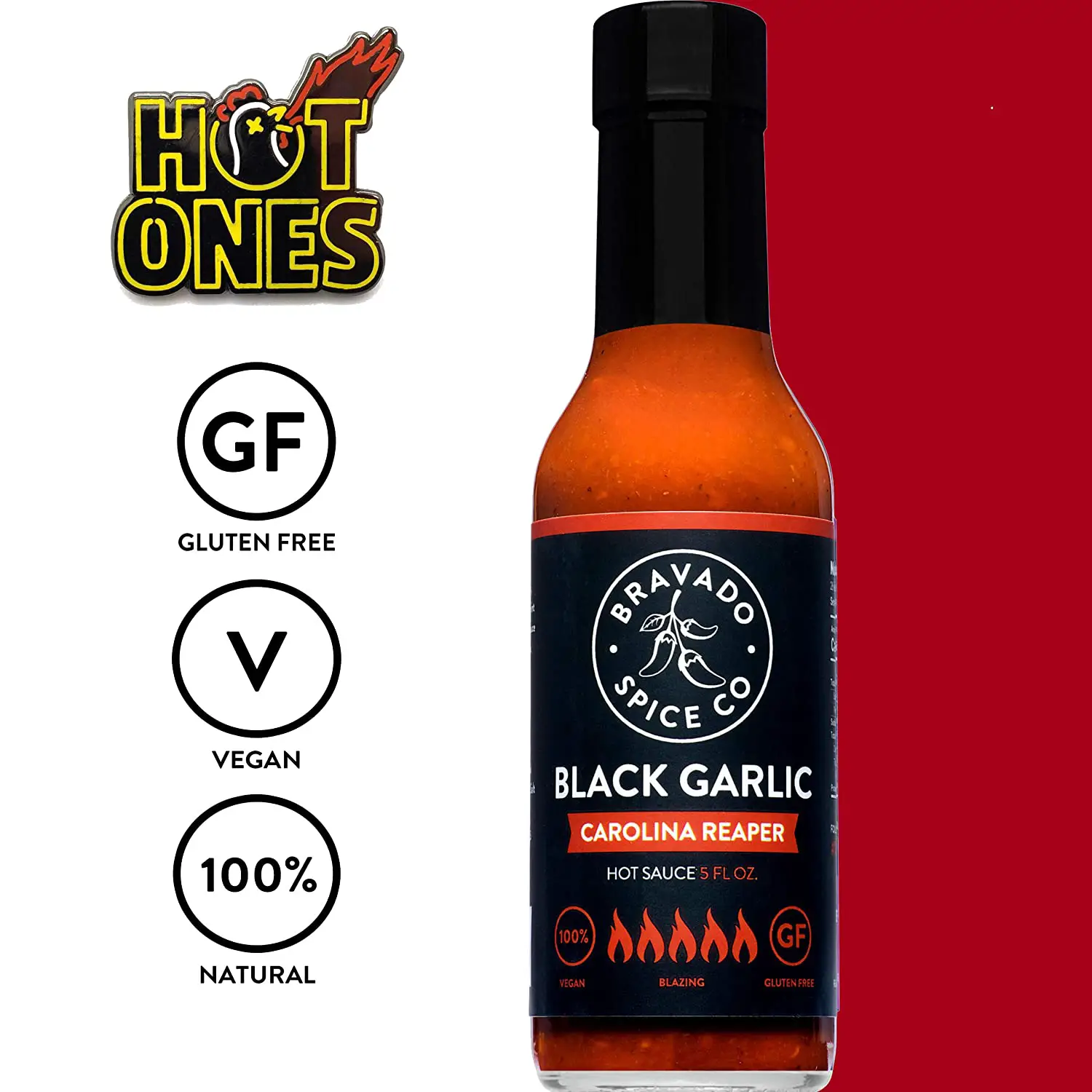 Bravado Black Garlic Carolina Reaper Hot Sauce 140ml: Amazon.co.uk: Grocery