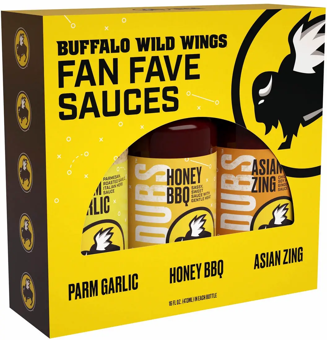 Buffalo Wild Wings Sauces, Variety Pack, 3 x 16 oz  Goisco.com