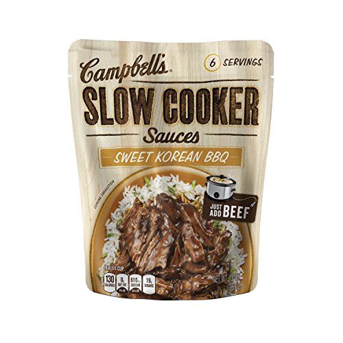 Campbells Slow Cooker Sauces Sweet Korean BBQ 13 Ounce Pack of 6 ...