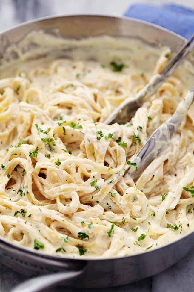 Chicken alfredo with jar sauce