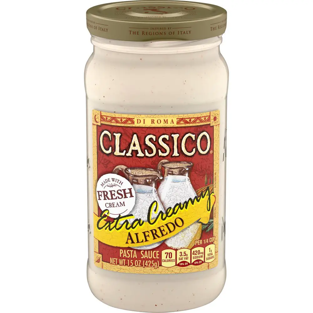 Classico Extra Creamy Alfredo Pasta Sauce, 15 oz Jar ...