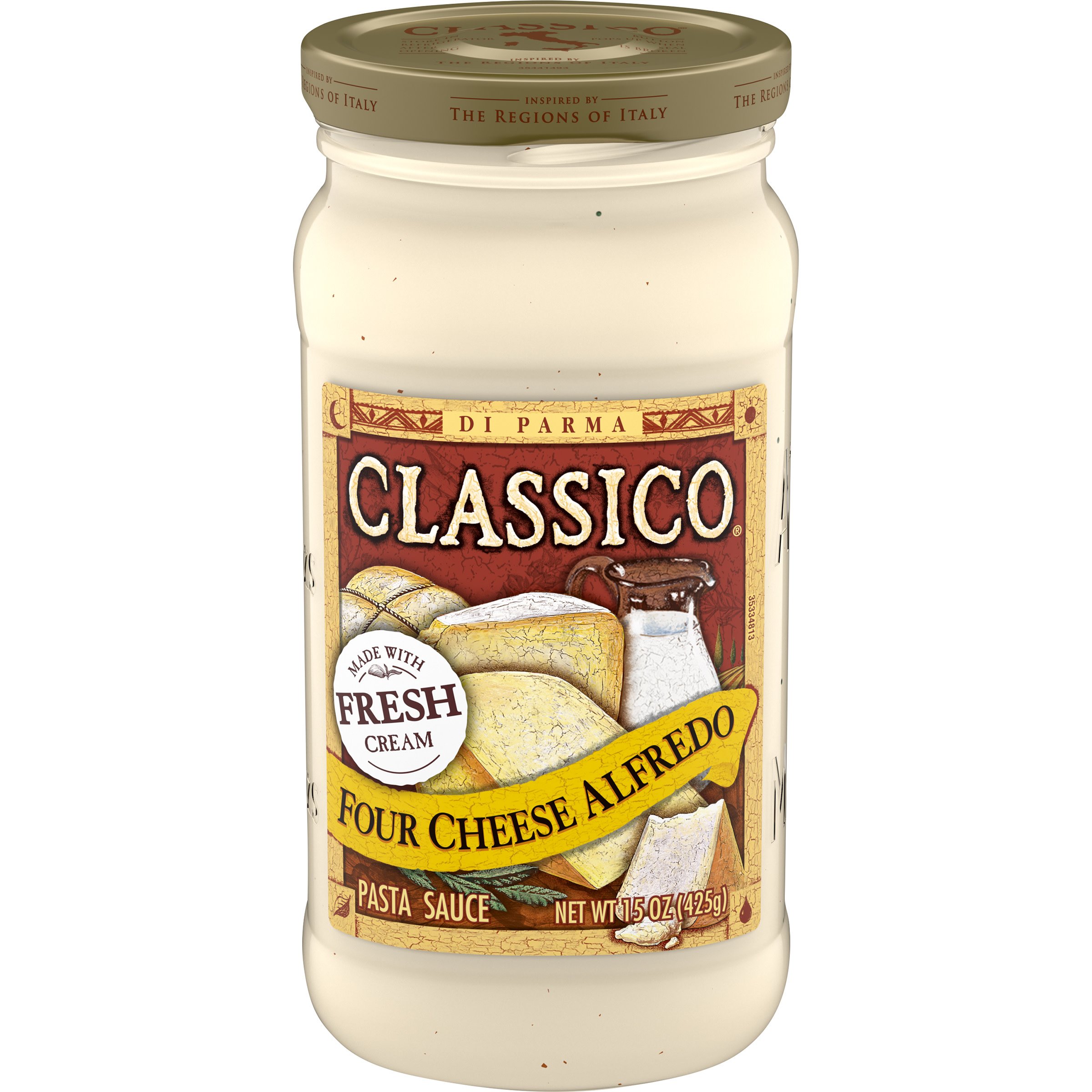 Classico Four Cheese Alfredo Pasta Sauce, 15 oz Jar