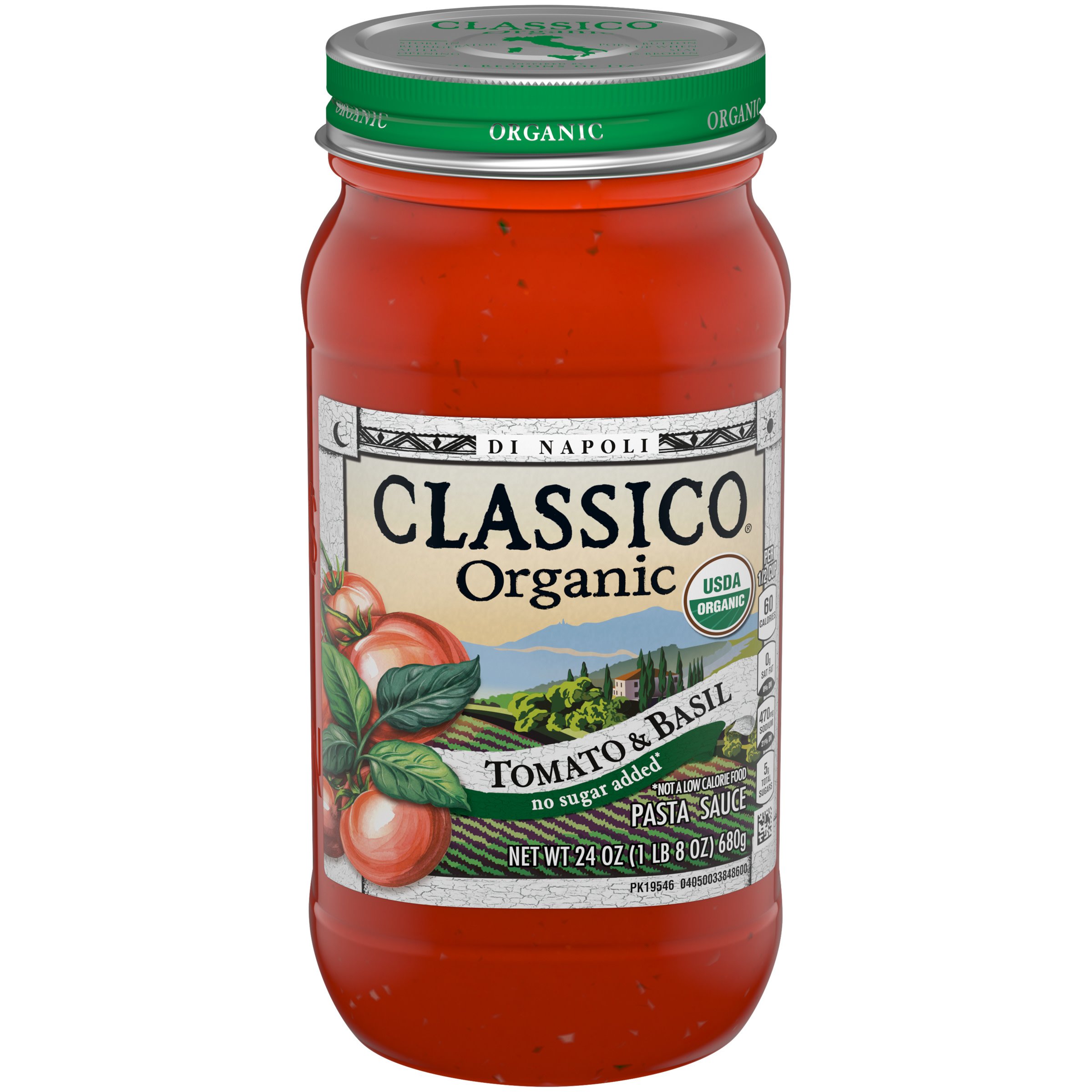 Classico Organic Tomato &  Basil Pasta Sauce with No Sugar ...