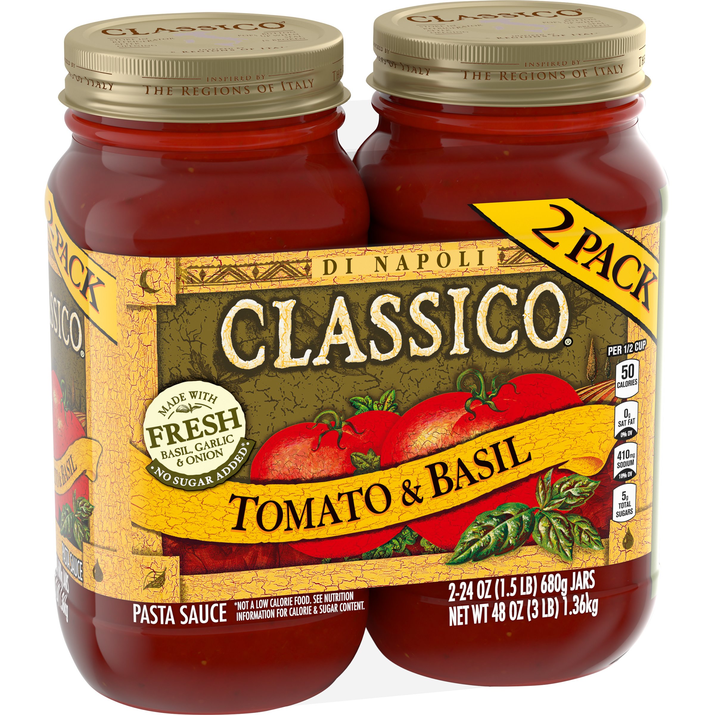Classico Tomato and Basil Pasta Sauce, 2 ct