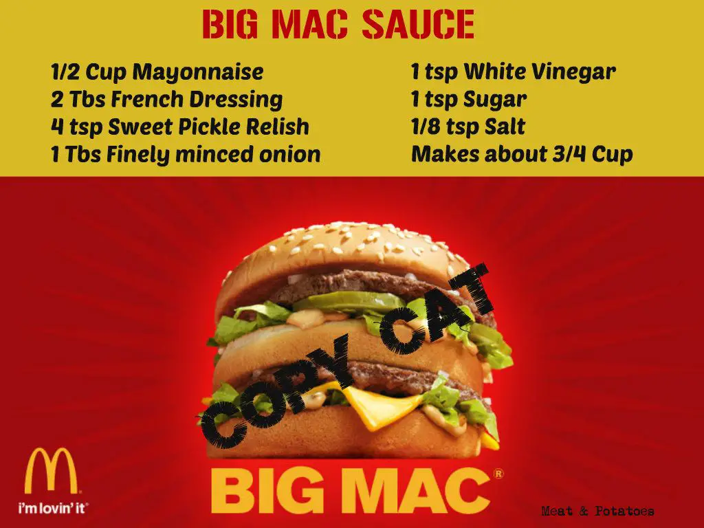 Copy Cat Big Mac Sauce