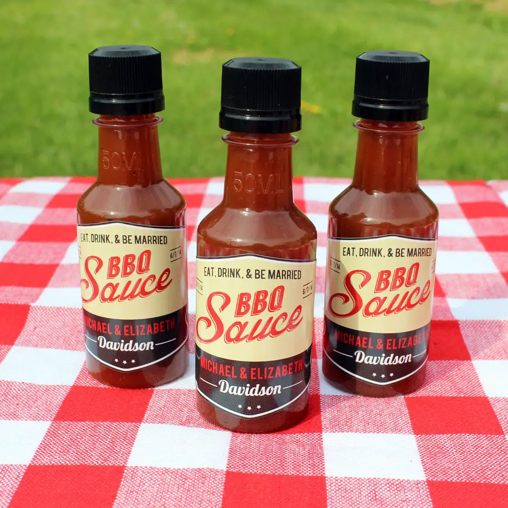Custom Barbecue Sauce Favors Personalized BBQ Labels &  Empty