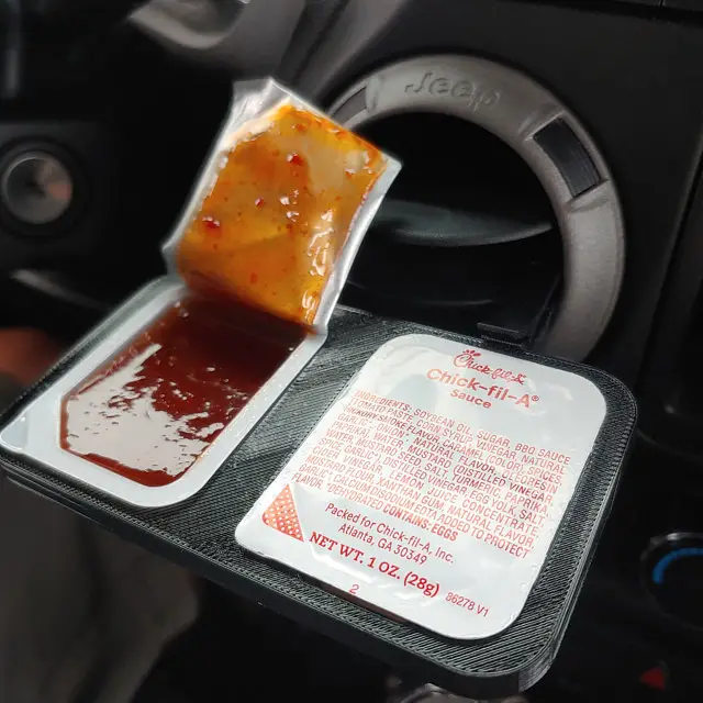 Double Dipper Dip Clip, sauce holder Car Vent Holder Car Vent Sauce ...