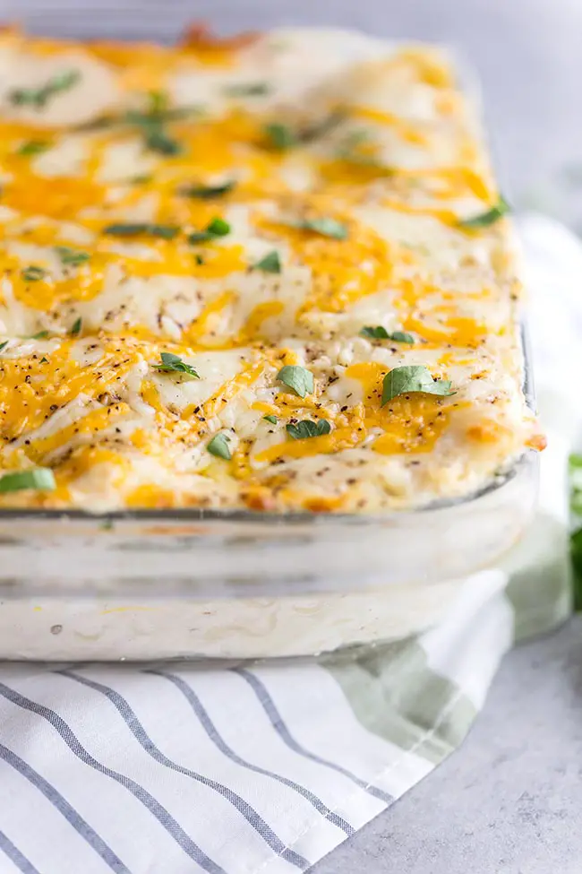 Easy Vegetable Lasagna with Alfredo Sauce