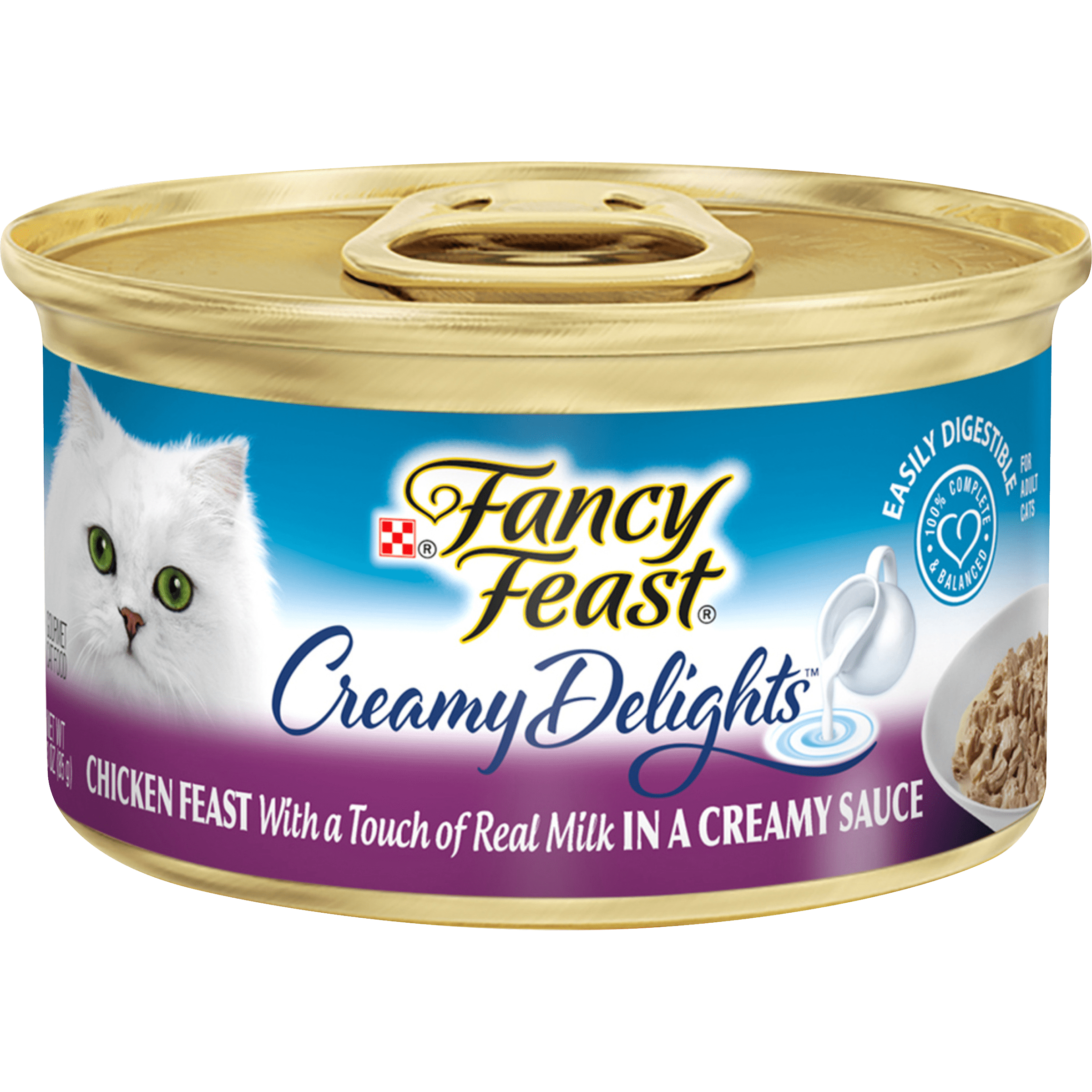 Fancy Feast Pate Wet Cat Food, Creamy Delights Chicken Feast in a ...