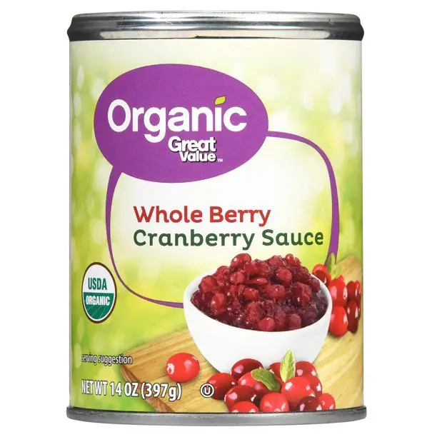Great Value Organic Whole Berry Cranberry Sauce, 14 oz ...