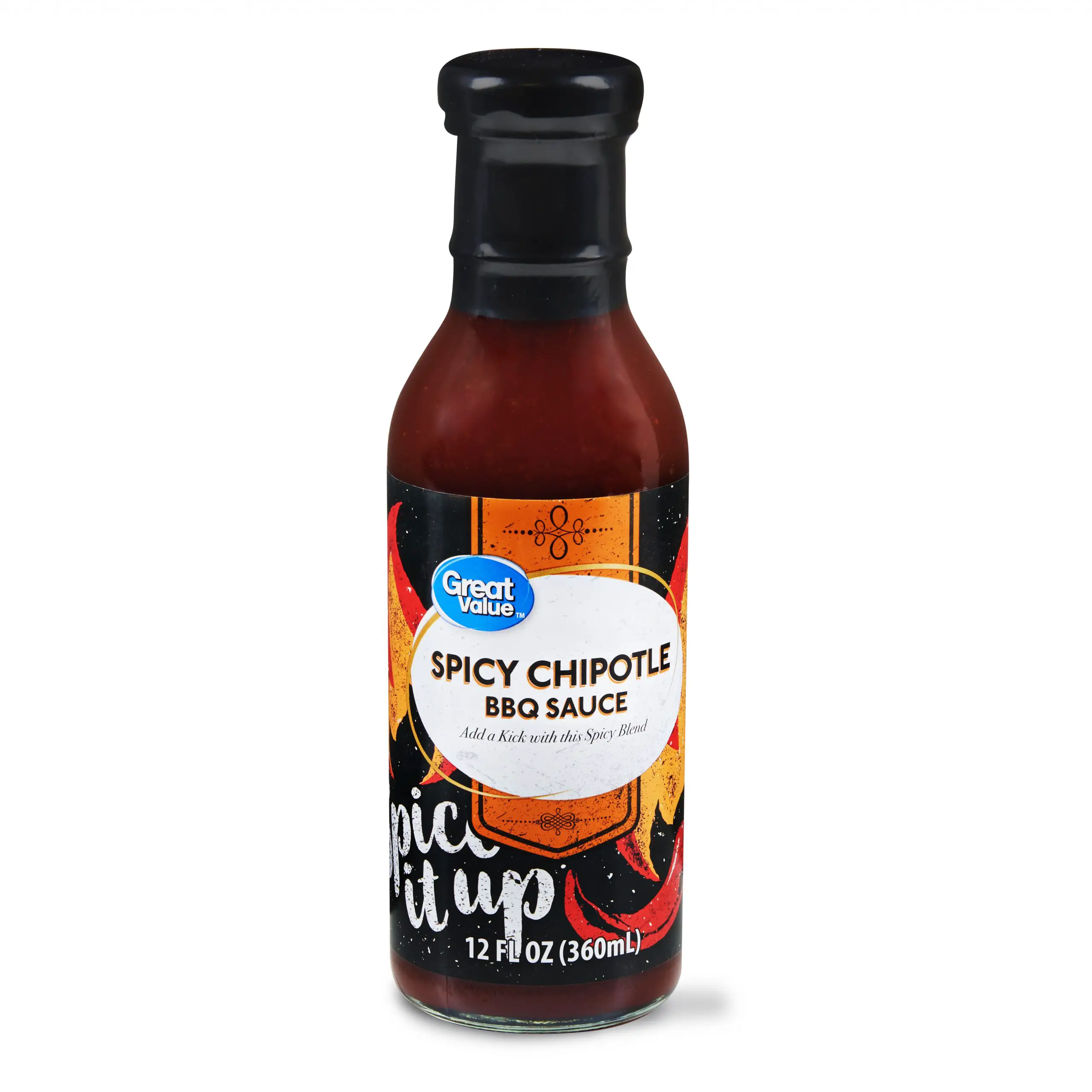Great Value Spicy Chipotle BBQ Sauce, 12 fl oz