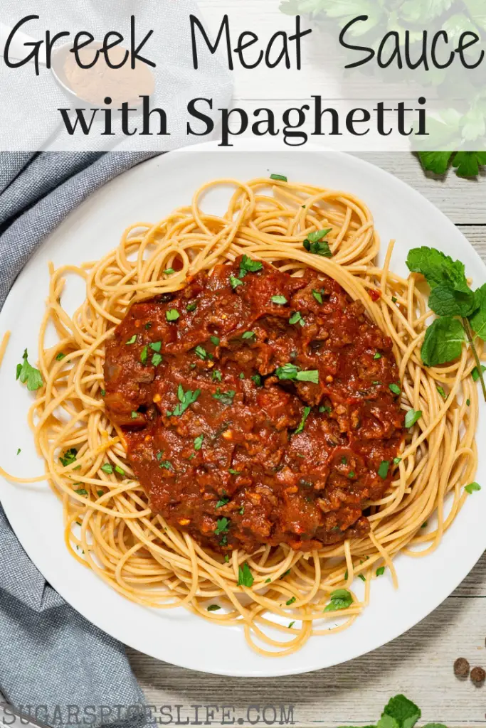 Greek Meat Sauce with Spaghetti Recipe