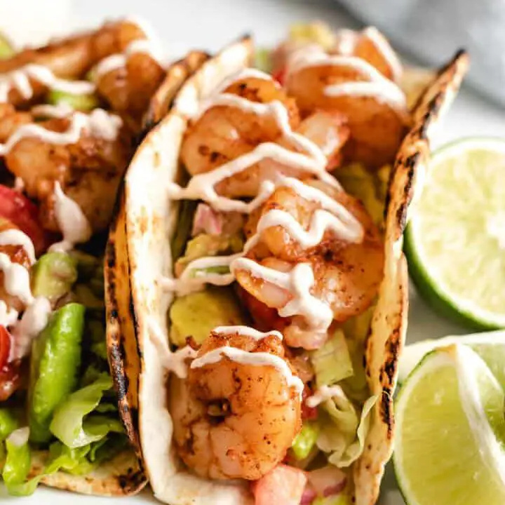 Grilled Shrimp Tacos with Chipotle Sauce