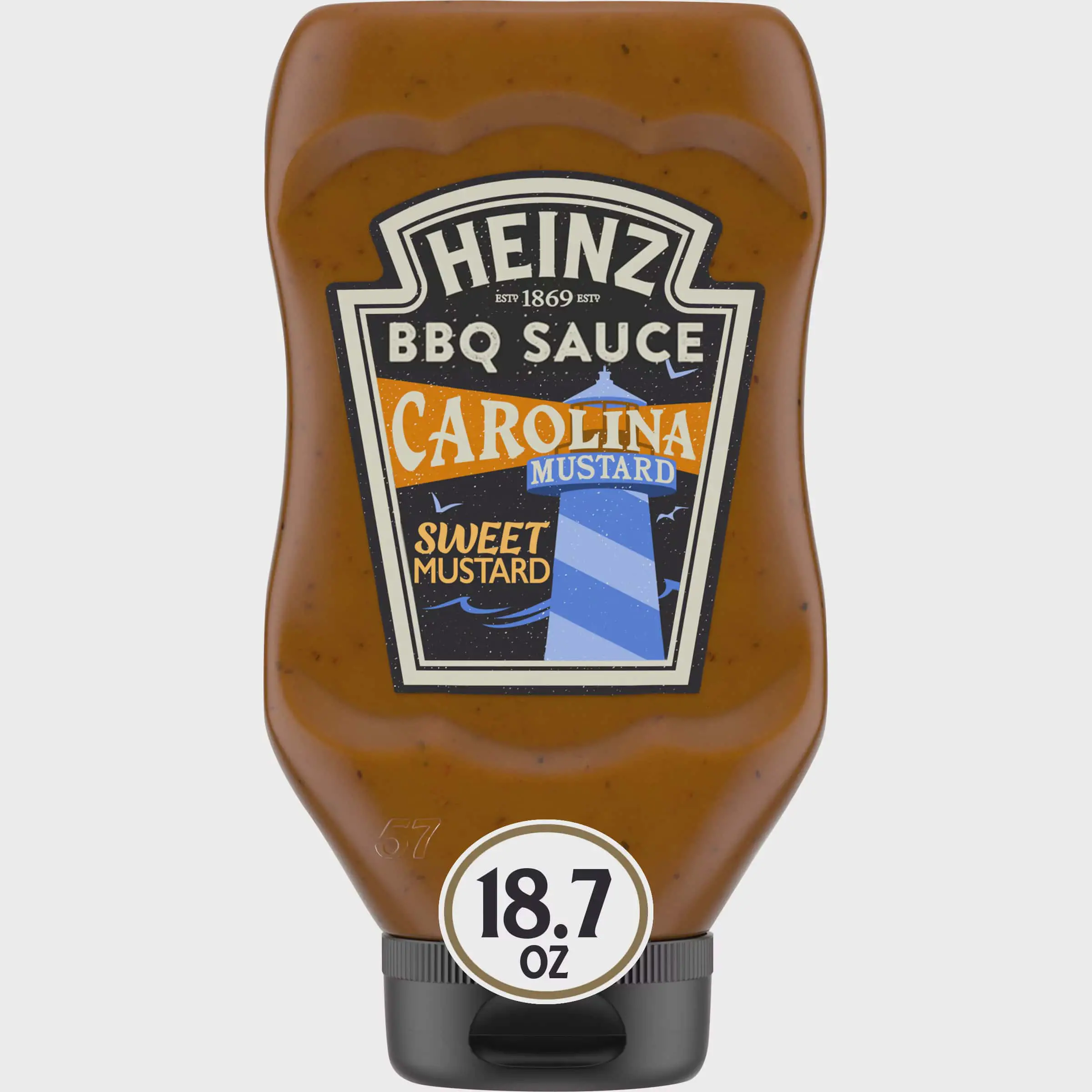 Heinz Carolina Mustard Style Sweet Mustard BBQ Sauce, 18.7 oz Bottle ...