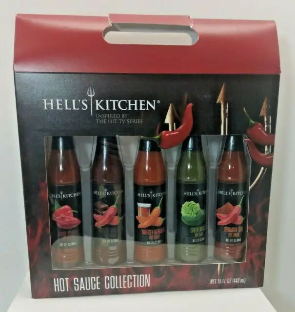 Hells Kitchen 5 Piece Hot Sauce Collection Set 3oz each ...