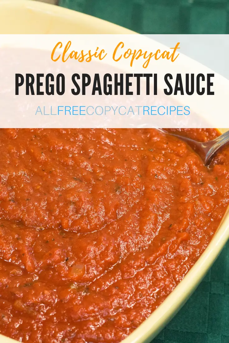 Homemade Prego Spaghetti Sauce