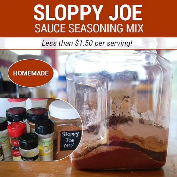 Homemade Sloppy Joe Sauce Seasoning Mix