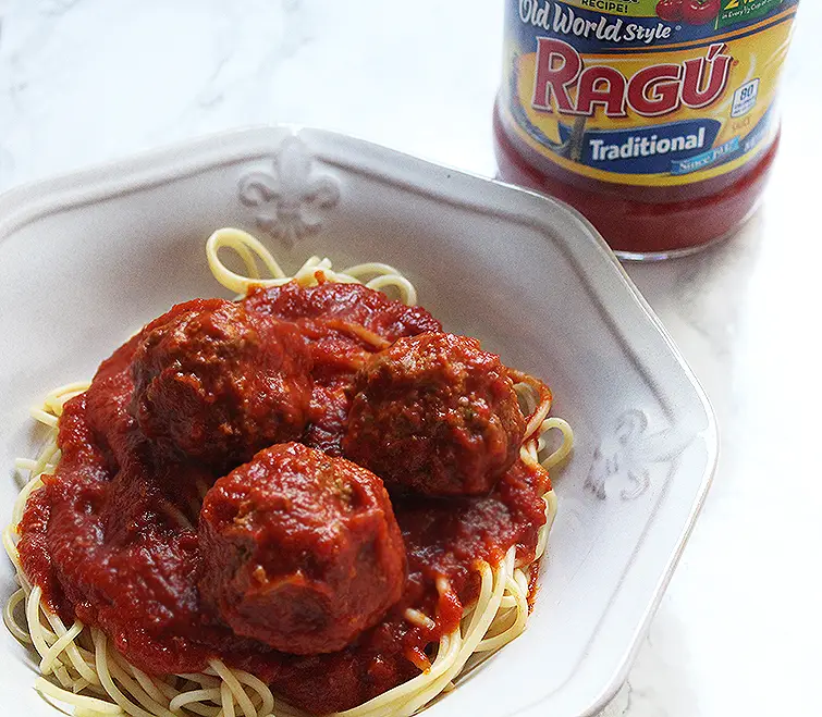Homemade Spaghetti and Meatballs with Ragu  The Southern ...