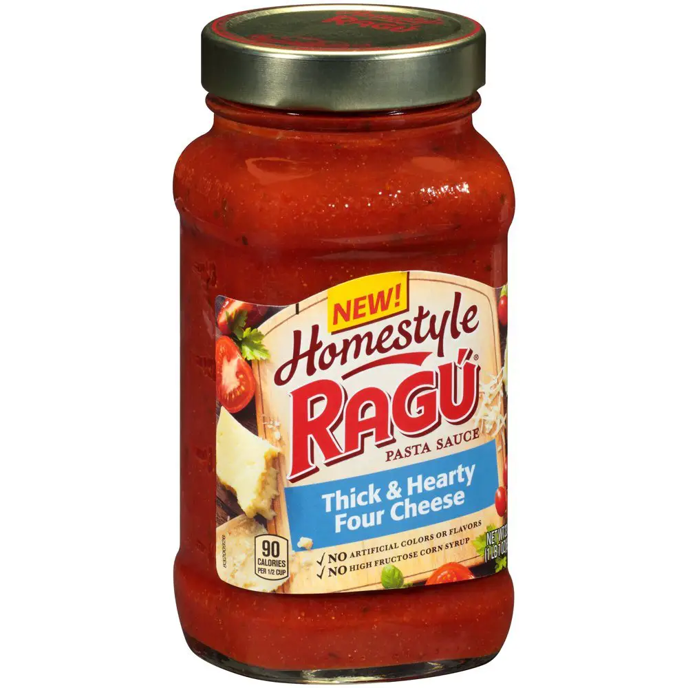 Homestyle Ragu Pasta Sauce Thick &  Hearty Four Cheese, 23 oz