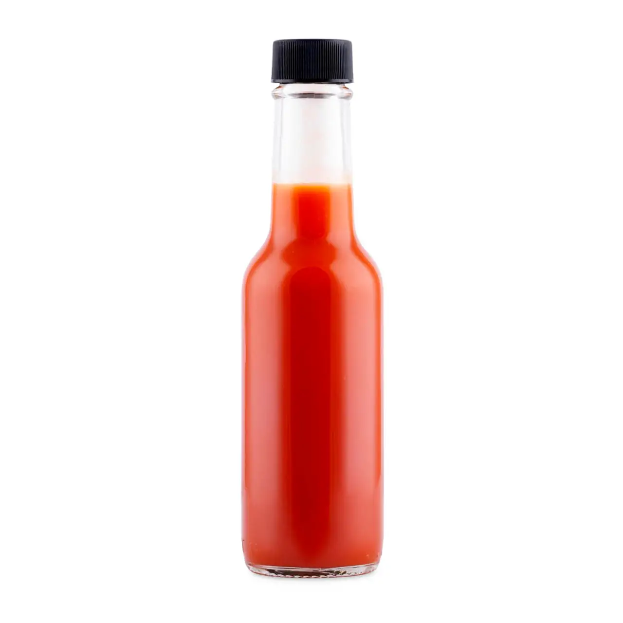 Hot Sauce Clear Glass Dasher Bottle