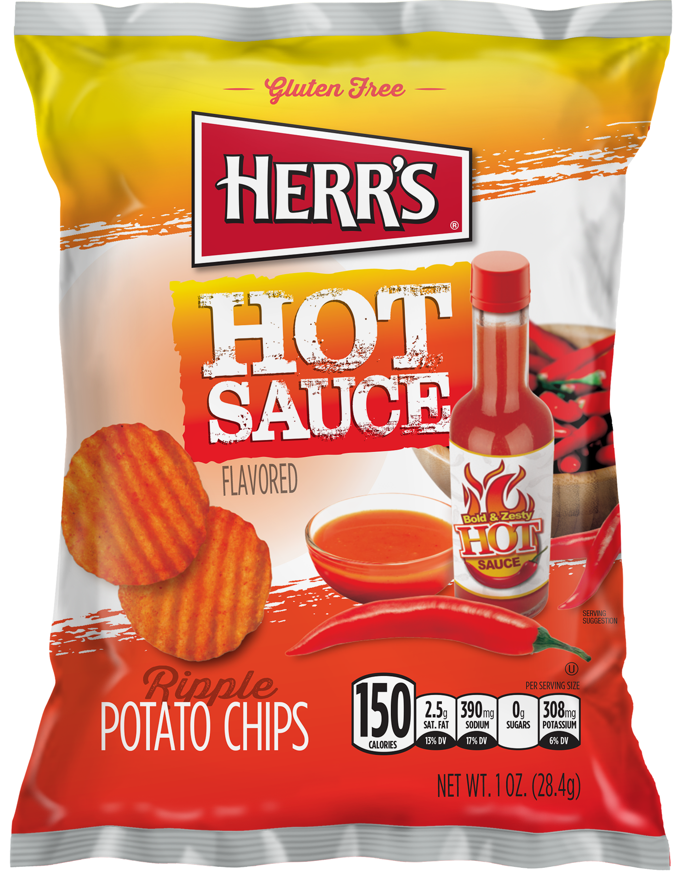 Hot Sauce Ripple Potato Chips