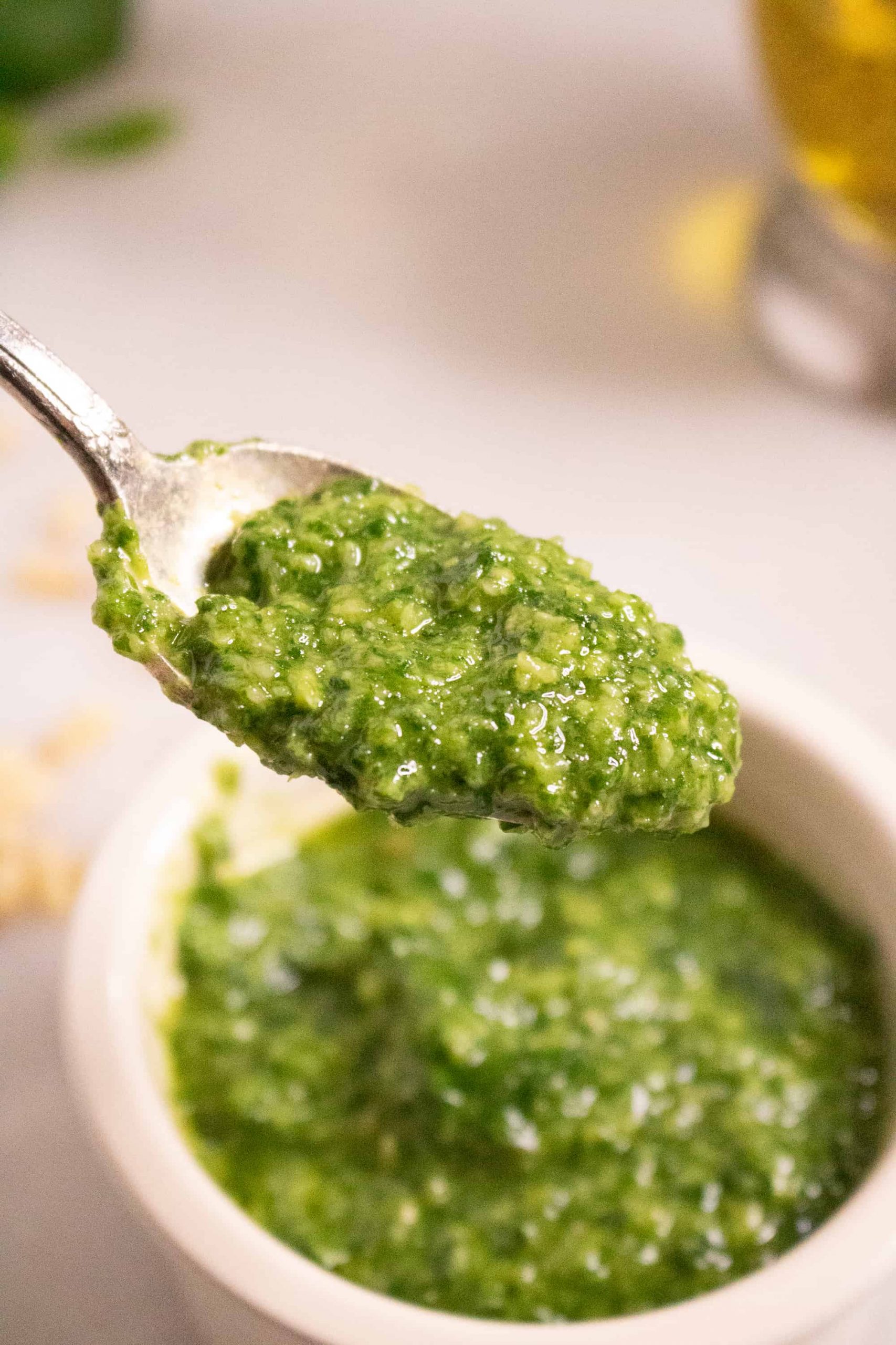 How to Make Basil Pesto from Scratch  Homemade Basil ...