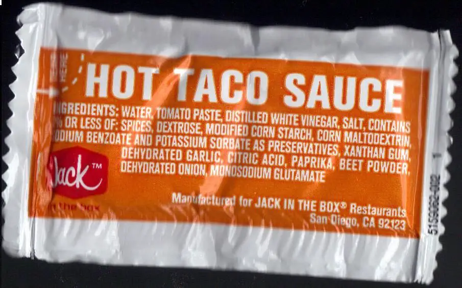 Jack in the Box hot sauce