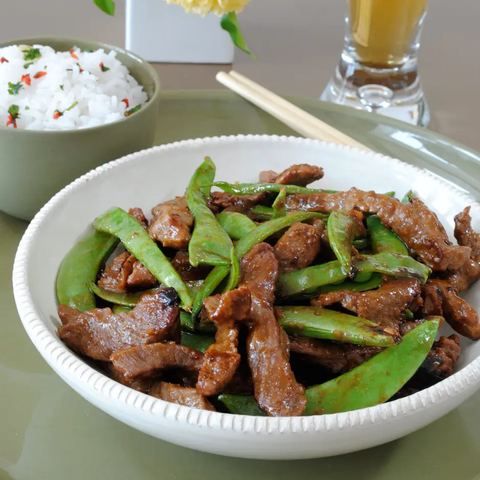 Kikkoman Honey and Soy Stir Fry Beef with Beans