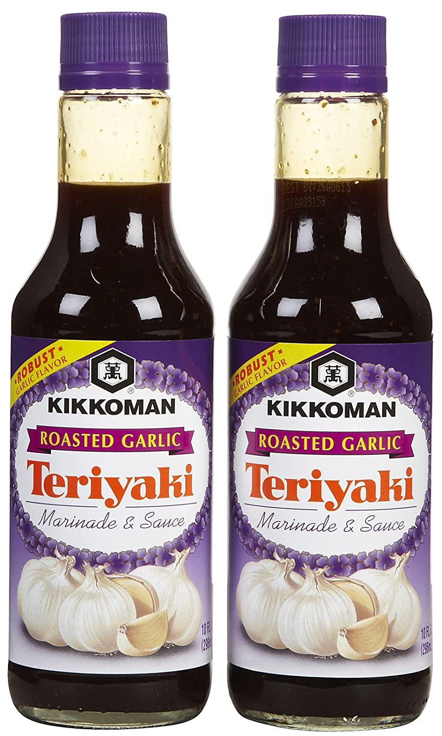 Kikkoman Roasted Garlic Teriyaki Marinade &  Sauce, 10 oz, 2 pk ...