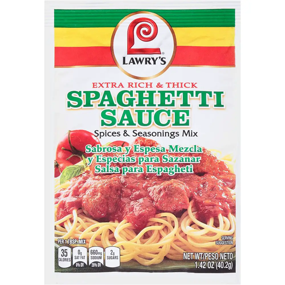 Lawrys Extra Rich &  Thick Spaghetti Sauce Spices &  Seasonings Mix, 1.42 ...