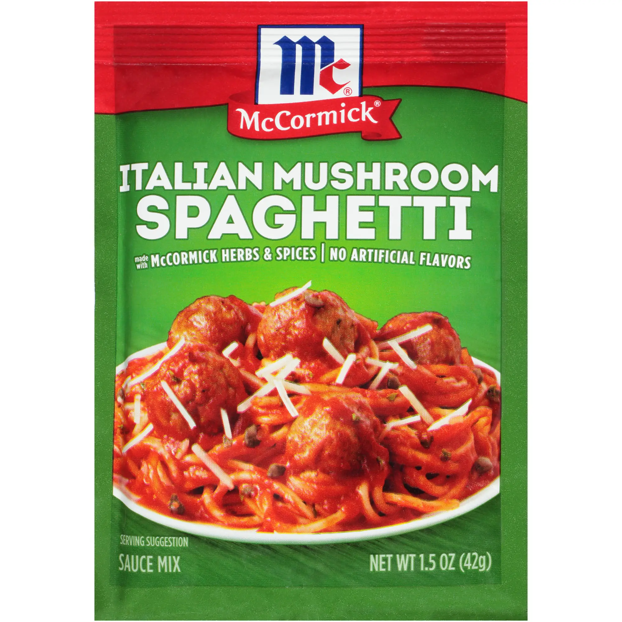 McCormick Italian Mushroom Spaghetti Sauce Seasoning Mix, 1.5 oz ...