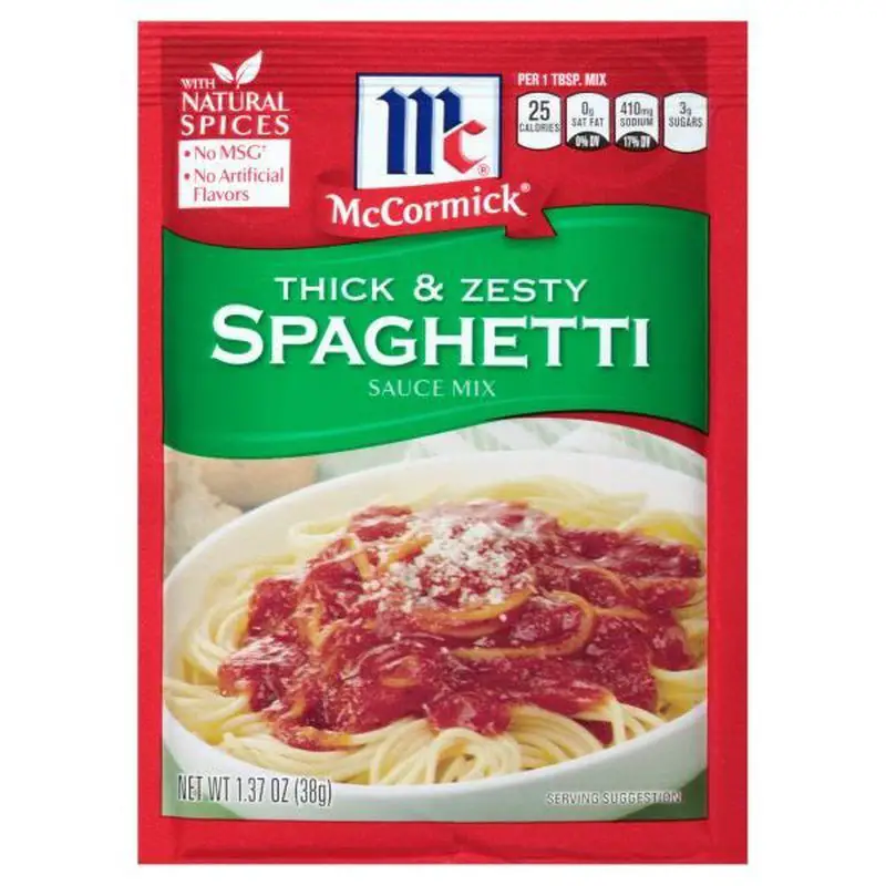McCormick® Thick And Zesty Spaghetti Sauce Mix (1.37 oz ...