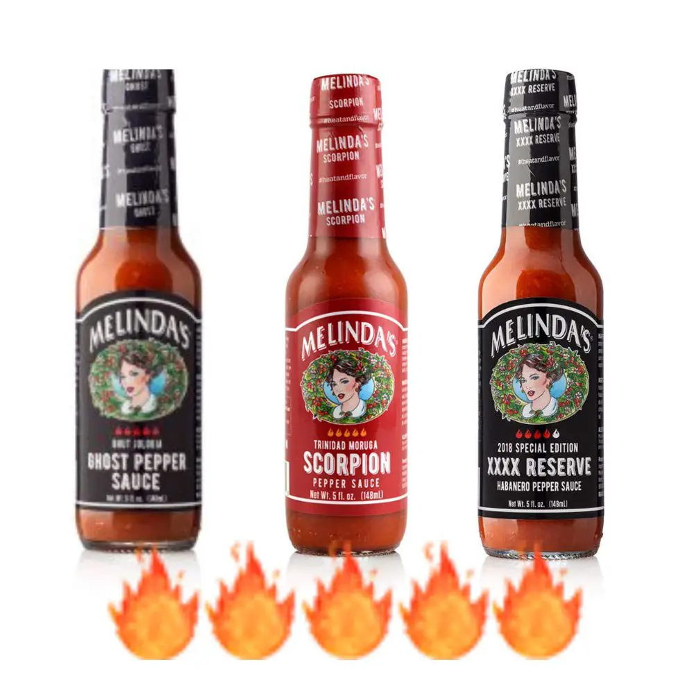 Melindas Extreme Fiery Collection 3 pack Melindaâs Ghost Pepper Sauce ...