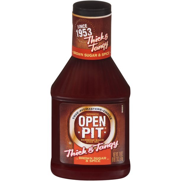 Open Pit Thick &  Tangy Brown Sugar &  Spice Barbecue Sauce, 18 oz ...