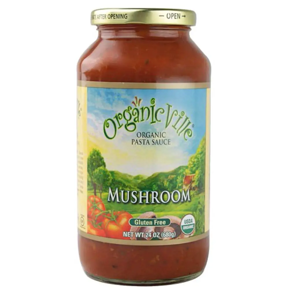 Organicville Organic Pasta Sauce Gluten Free Mushroom, 24 ...